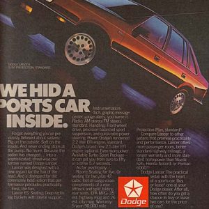 Dodge Lancer Ad 1985