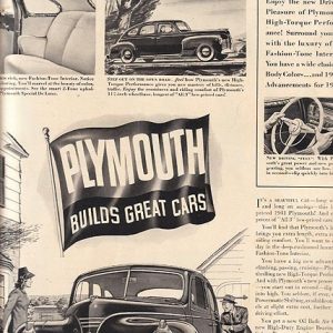 Plymouth Ad 1940