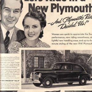 Plymouth Ad 1941