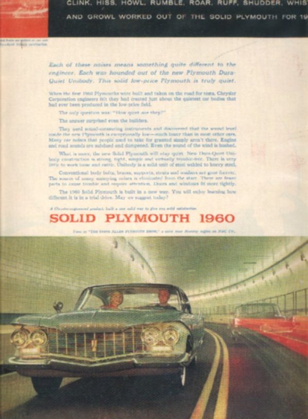 Plymouth Ad January 1960