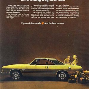 Plymouth Barracuda Ad April 1968