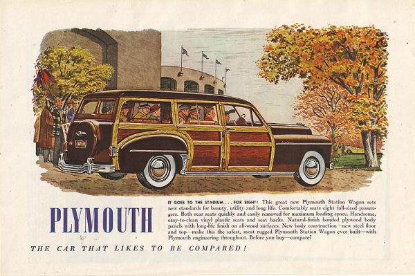 Plymouth Station Wagon Ad 1949