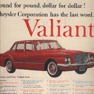 Plymouth Valiant Ad December 1959