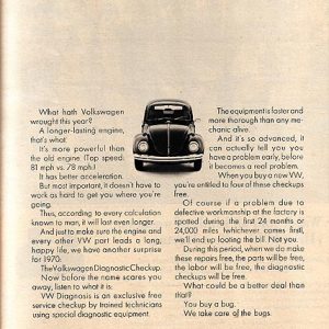 Volkswagen Bug Ad 1969 October