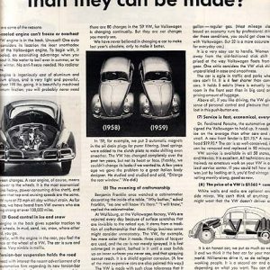 Volkswagen Bug Ad November 1959