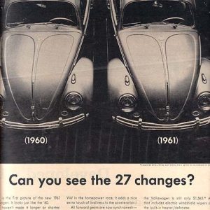 Volkswagen Bug Ad October 1960