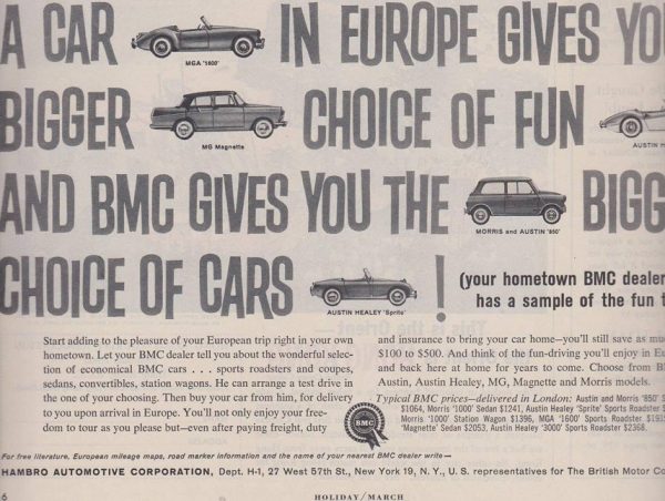 BMC Ad March 1961