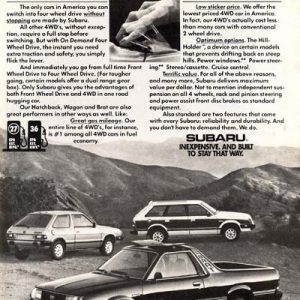 Subaru Ad 1982