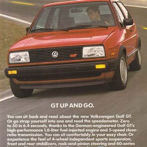 Volkswagen Golf GT Ad 1987