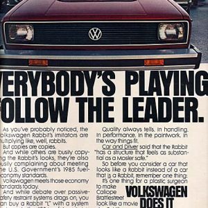 Volkswagen Rabbit Ad November 1979