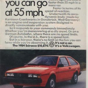 Volkswagen Sirocco Ad 1984