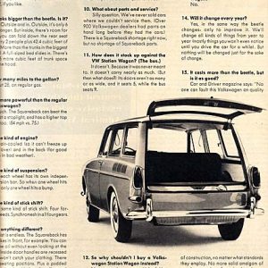 Volkswagen Squareback Sedan Ad June 1966