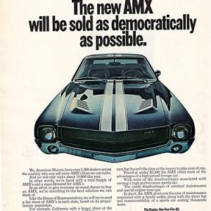 AMC AMX Ad May 1968