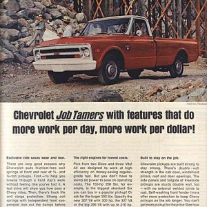 Chevrolet Pickup Truck Ad Feb 1968