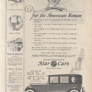 Star Motor Cars Ad 1926