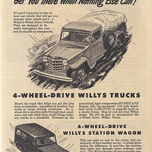 Willys Trucks and Station Wagon Ad 1952