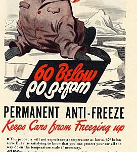 60 Below Antifreeze Ad 1942