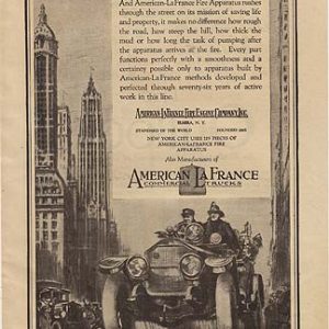 American La France Fire Engines Ad 1921