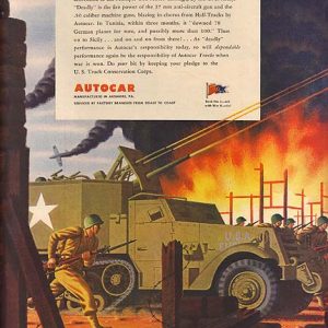 Autocar Trucks WW2 Ad 1943