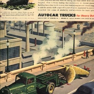 Autocar Trucks WW2 Ad 1945