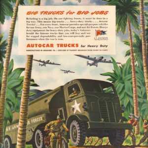 Autocar Trucks WW2 Ad March 1944