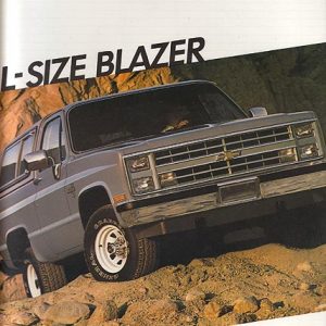 Chevrolet Blazer Dealer Brochure 1986