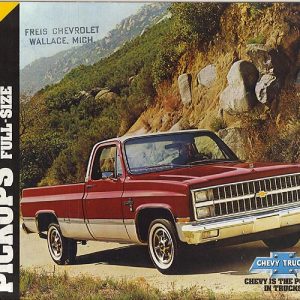 Chevrolet Pickup Dealer Brochure 1982