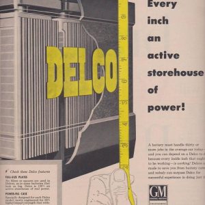 Delco Auto Battery Ad 1954