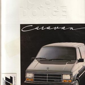 Dodge Caravan Dealer Brochure 1987