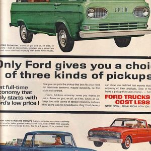 Ford Pickup Trucks Ad August 1962