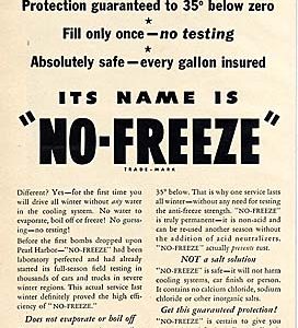No-Freeze Antifreeze Ad 1942