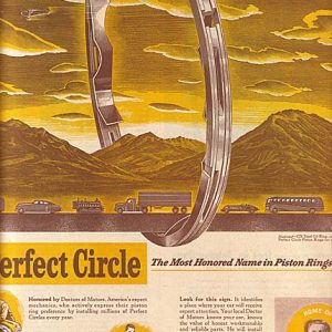 Perfect Circle Piston Rings Ad 1950