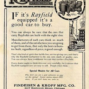Rayfield Carburetor Ad 1915