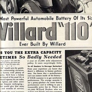 Willard Auto Battery Ad 1935