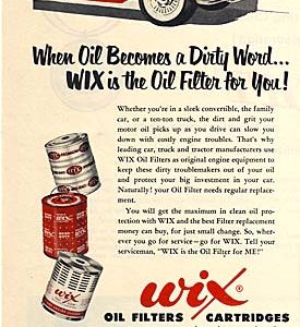 Wix Oil Filter Ad 1957