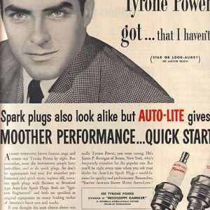 Autolite Spark Plugs Ad 1953