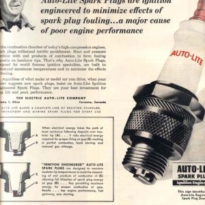 Autolite Spark Plugs Ad April 1955