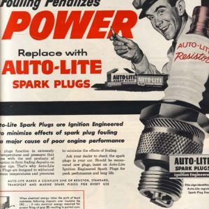 Autolite Spark Plugs Ad June 1955