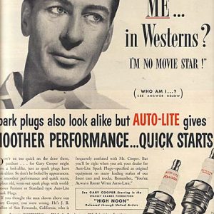 Autolite Spark Plugs Ad October 1952