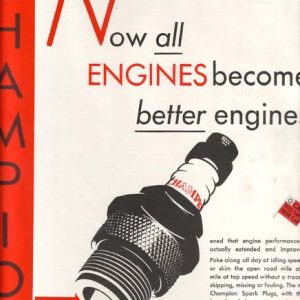 Champion Spark Plugs Ad 1931