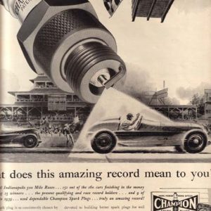 Champion Spark Plugs Ad 1939