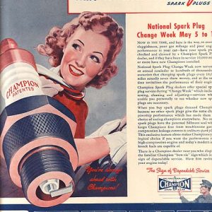 Champion Spark Plugs Ad 1941