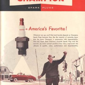 Champion Spark Plugs Ad 1949