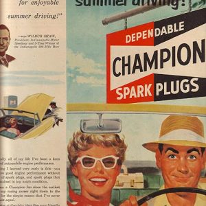 Champion Spark Plugs Ad 1953