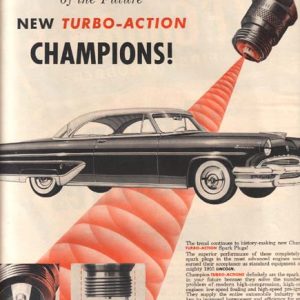 Champion Spark Plugs Ad 1955