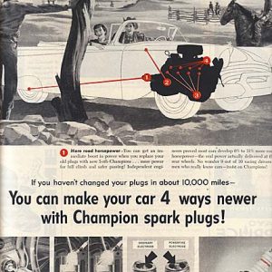 Champion Spark Plugs Ad 1957