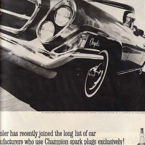 Champion Spark Plugs Ad 1962