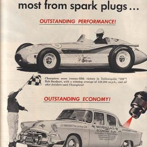 Champion Spark Plugs Ad August 1955