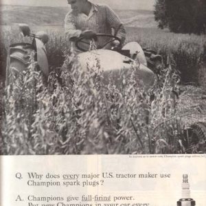 Champion Spark Plugs Ad August 1958