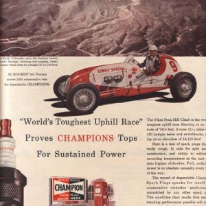 Champion Spark Plugs Ad December 1951